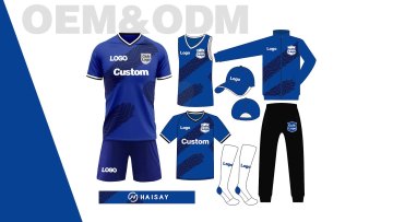 Custom Men Football Jersey Training Club Quick Dry Original Blue Football Wear Soccer Club Uniforms Wholesale Soccer Jerseys Set1