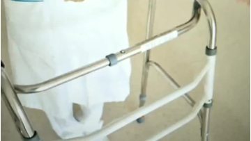 Foldable Doubel-bend Walking Assist Equipped Aid Walker For The Elderly With Arm Rest Pad For Limited Mobility With Disabled1