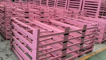 pink metal racks