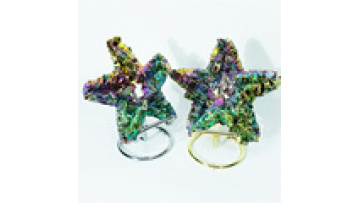 Hot Sale Christmas Decorations Raw Bismuth Spirit Crystal rainbow Bismuth Star for Decoration1