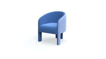 Contemporary Royal Nordic Leisure Armchair Single Sofa Chairs Three Legs Modern Blue Velvet Upholstered Luxury Accent Chair