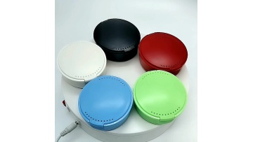 Customized Elegant Frosted Oval Dental Orthodontic Retainer/aligner Aligner Mirror Case1