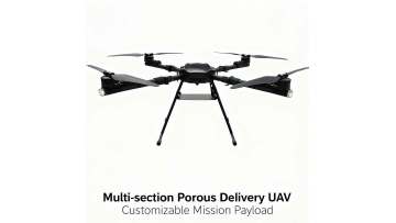 Multi-section and multi-hole throwing UAV