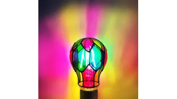 Dimmable Color LED Bulb, E26 Base Stained Glass Light for Festive Atmosphere1