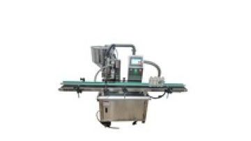 Electrically Driven Automatic Grade Liquid Filling Machine Vertical Screen Screw Cap Integration for Plastic Bottle Food PLC1