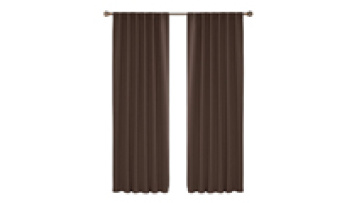 Modern Nice Solid Color Polyester Hotel Window Curtain Home Choice 100% Blackout Valance Design Brown Office Curtain1