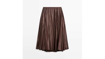 Women's temperament versatile old money style pleated skirt