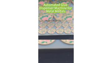 Automated Glue Dispenser Machine for Metal Medals