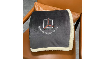 grey thick sherpa blanket