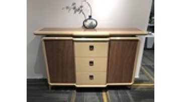 Modern luxury chinese style layered storage door LED display low short cabinet1