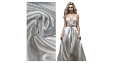 wholesale polyester Printed Satin Fabric custom for wedding dress1
