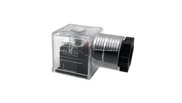 DIN43650A AC DC Transparent MPM 18mm IP65 2P+E 3P+E Solenoid Valve Coil Connector With LED DIN 43650A DIN 43650 Form A1
