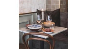 Factory direct  price fashion commercial modern furniture cafe metal and wood restaurant wooden kitchen  dining   table1