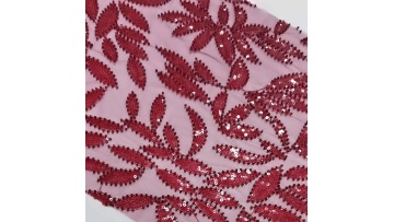2023 Heavy Beaded Lace Fabrics Handmade Embroidery Luxury sequin and beaded fabric for Wedding Dress1