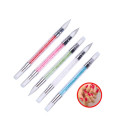 Full Beauty Dual-ended 2 Ways Silicone Nail Art Sculpture Pen 3D Carving DIY Glitter Powder Liquid Manicure Dotting Brush