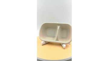 750ml 2 compartment bagasse container