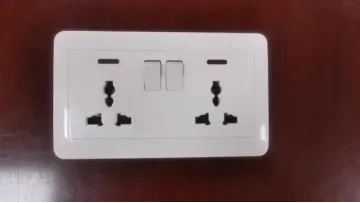 13A 2 Gang Dp Switched Socket, Neon1