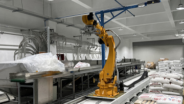 Robotic unpacking machine