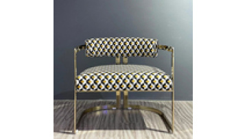 Luxury living room chairs fabric velvet modern gold stainless armchairs home accent leisure for hotel lobby VIP room furniture1