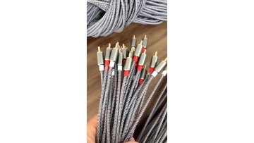 High quality profession nylon car audio 2 RCA Male to 2 RCA Male lotus head high shielding audio for TV VCR video audio cable1