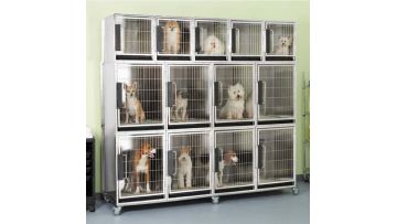 Stackable Stainless Steel Dog Kennels – Knock-Down Flat-Pack, Easy Assembly & Shipping