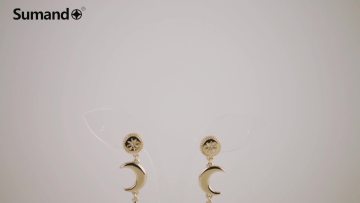 2022 trendy designer fashion fine jewelry gold drop custom women handmade sun moon earring1