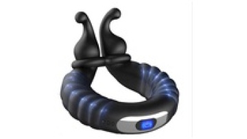 Waterproof Silicone Snail Vibrating Cock Ring with 10 Frequencies for Men1
