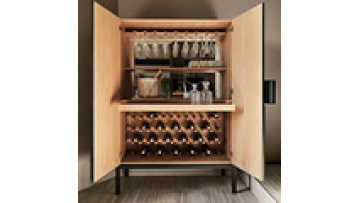Custom European modern Style Living Room Wall Mounted  supermarket bar iron work Storage Cabinet  Display  wine  rack1