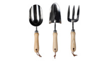 Zhixin Mini Garden Tool Spatula Rake Seedling Machine for Outdoor Potted Flowers Iron Wood Black1