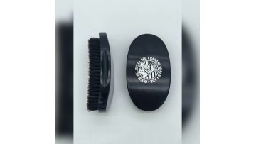 High quality natural boar bristle curve black beard brush1