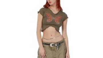 Korean Fashion Flower Crop Top Tshirt Ladies Shirts Blouses Basic Tops for Women1