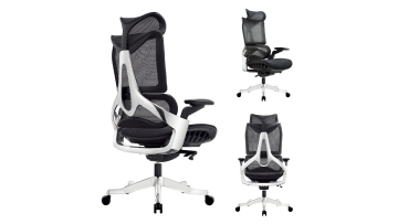 New style ergonomic design office furniture chair mesh seat Height Adjustable Office Chair with Hidden pedals1