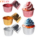 50pcs Cupcake Paper Cups Baking Cup Wedding Party Birthday Cake Decoration Cake Mold Tray Home Kitchen Cake Decorating Tools