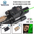 WADSN UHP Airsoft LA-5 PEQ 15 IR Green Dot Laser with White LED Flashlight Tactical LA5C PEQ Lazer Hunting Rifle Weapon Light