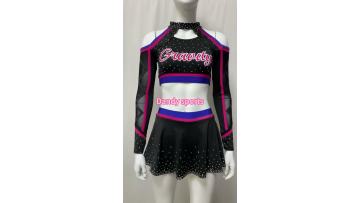 Crop top cheerleading uniforms