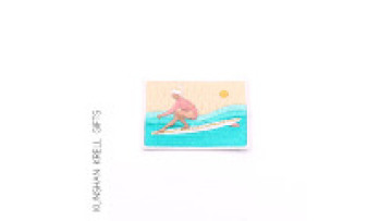 Fashion Surfer Girl Embroidery Patch Custom1