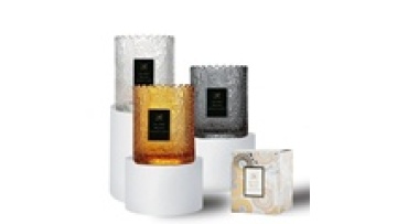 340ml Empty Straight Round Embossed Glass Candle Jars Colorful1