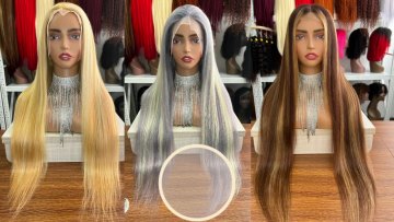 Honey Blonde Highlight Wig Vendor Virgin Raw Indian Hair Deep Wave 13x4 13x6 HD Human Hair Swiss Lace Front Wigs for Black Women1