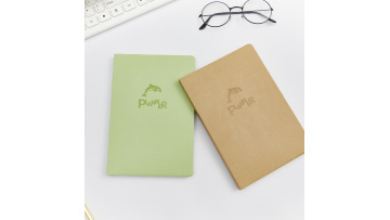 Soft Pu cover sew binding notebook logo