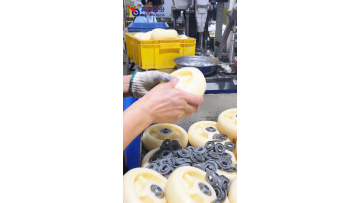 Heavy duty white nylon pp caster wheel with large loading capacity