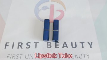 Square Shiny Blue Lipstick Tube