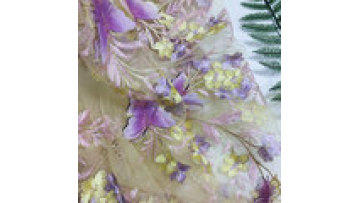 beautiful design 3d lace fabric bridal purple butterfly mesh 3d embroidery lace fabric1
