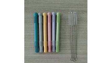 Silicone straw teether