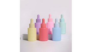 Macaron Color Glass Dropper Bottle - 30ml Flat Shoulder Serum Bottle with Box1