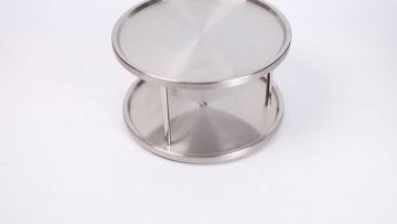 two tier steel lazy susan