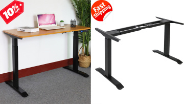 Cheap Motion Ergonomic Foldable Standing Desk Frame Electric Height Adjustable Metal Desk Legs Dual Motor1