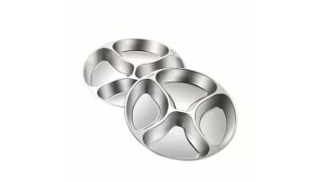 Elegant Stainless Steel Container with Panel Design