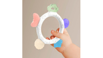 BPA Free Animal Penguin Rattle Teether Glove Set Wooden Remote Control Toys Baby Silicone Teether For Babies1