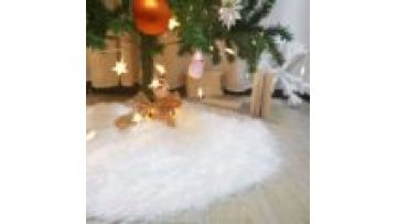 Wholesale Custom Plush Faux Fur Christmas Tree Skirt1