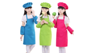 Custom Cheap OEM Promotional Kids Chef Hat and Apron with Free Shipping1